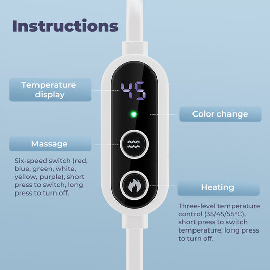 Hot Compress Relax 3 Gear Temperature Control 6 Gear Vibration Massage Eye Mask