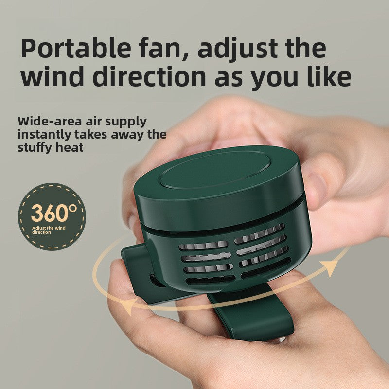 Clip-on Mini Fan for neck, waist, or clothing