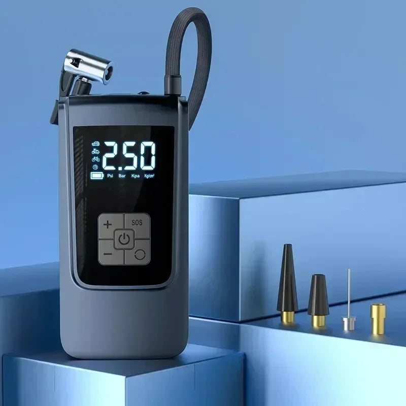 Mini Tire Inflator with Pressure Gauge