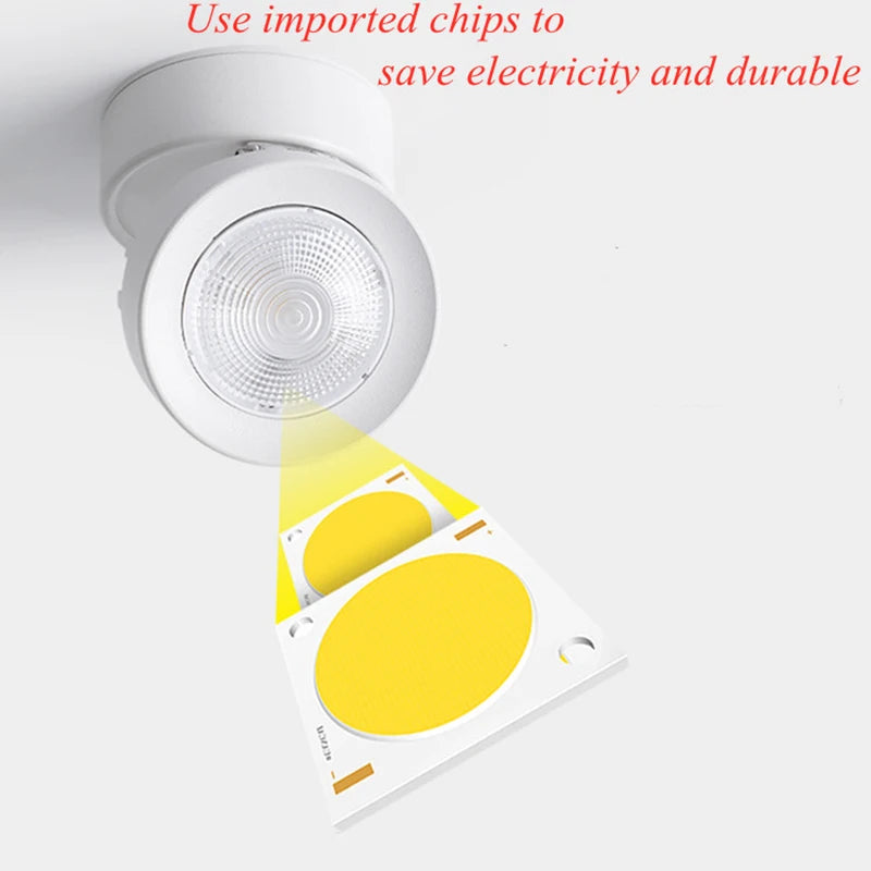 360° Foldable LED Spotlight – Dimmable Ceiling Light