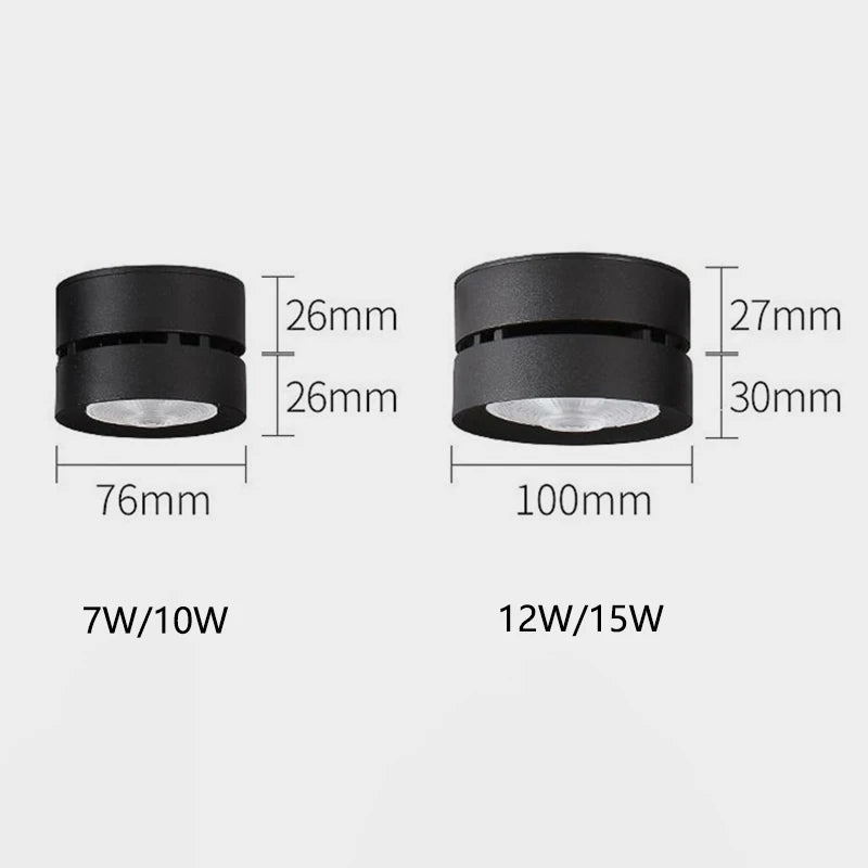 360° Foldable LED Spotlight – Dimmable Ceiling Light