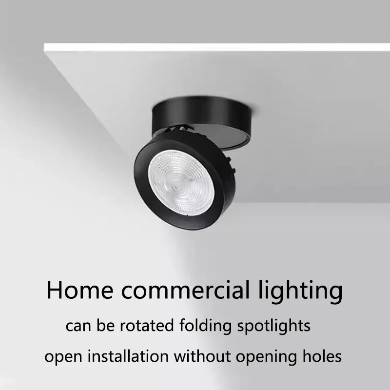 360° Foldable LED Spotlight – Dimmable Ceiling Light