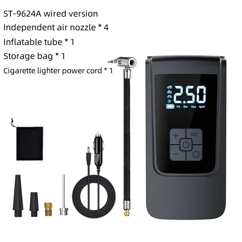 Mini Tire Inflator with Pressure Gauge