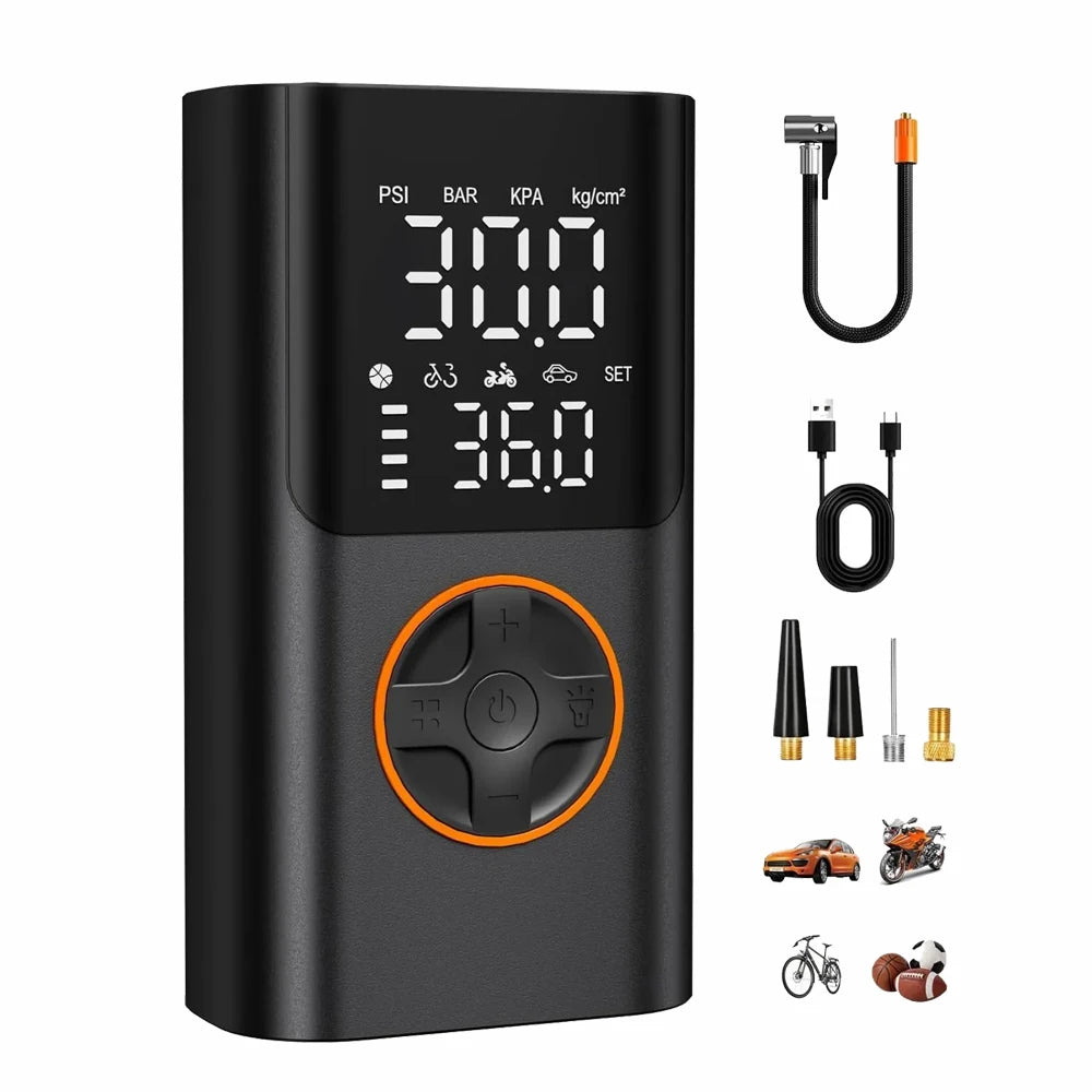 Portable 150PSI Air Compressor Mini Cordless Car & Bike Pump