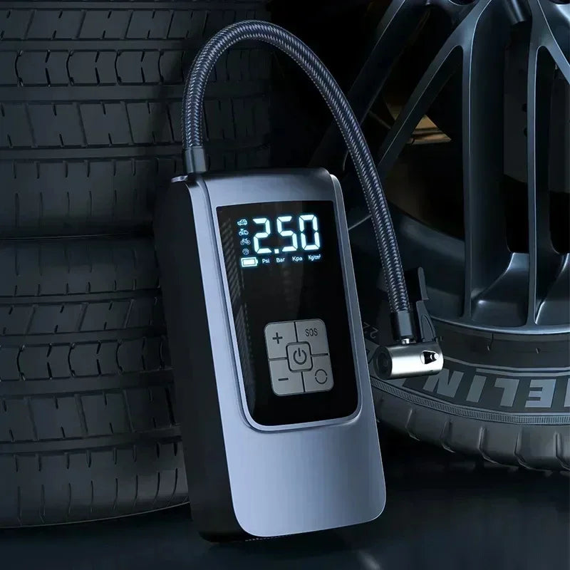Mini Tire Inflator with Pressure Gauge