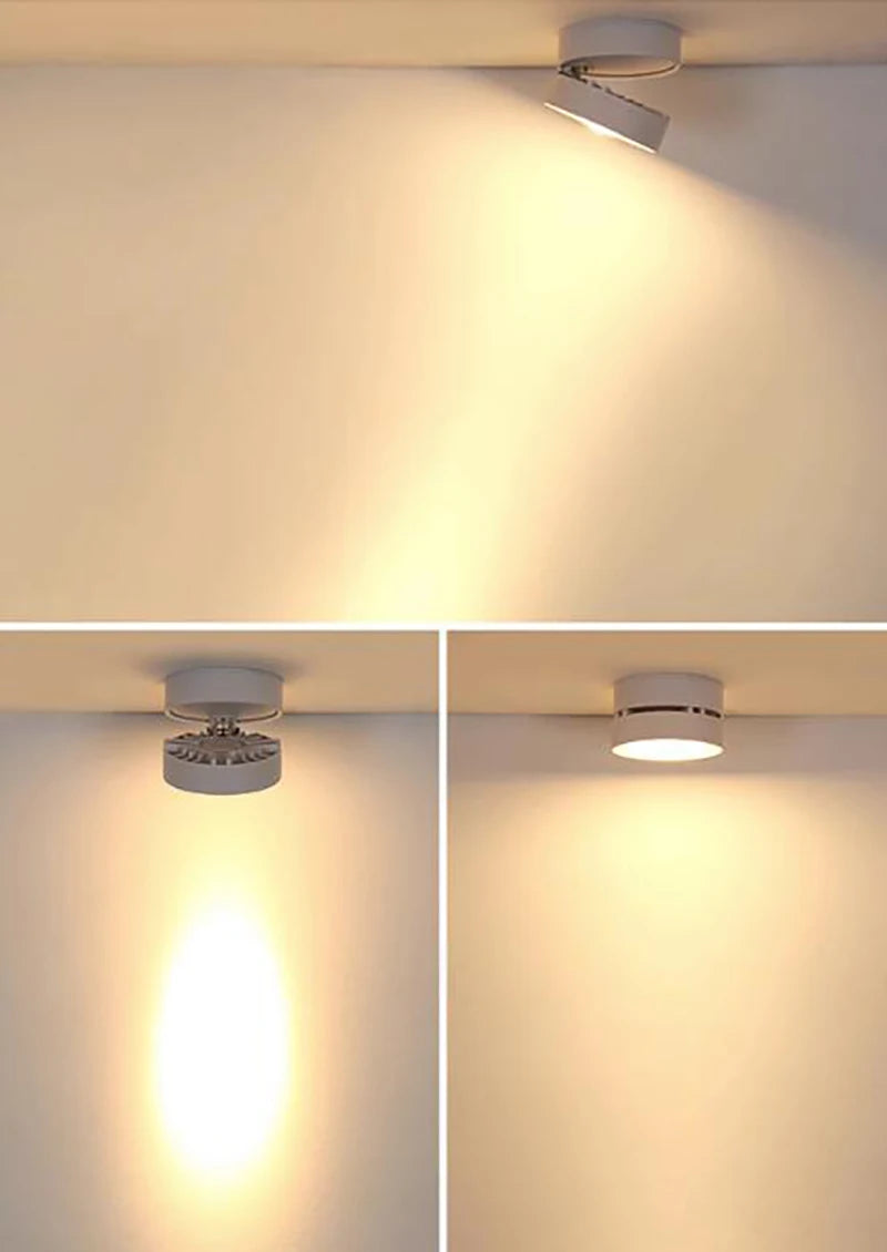 360° Foldable LED Spotlight – Dimmable Ceiling Light