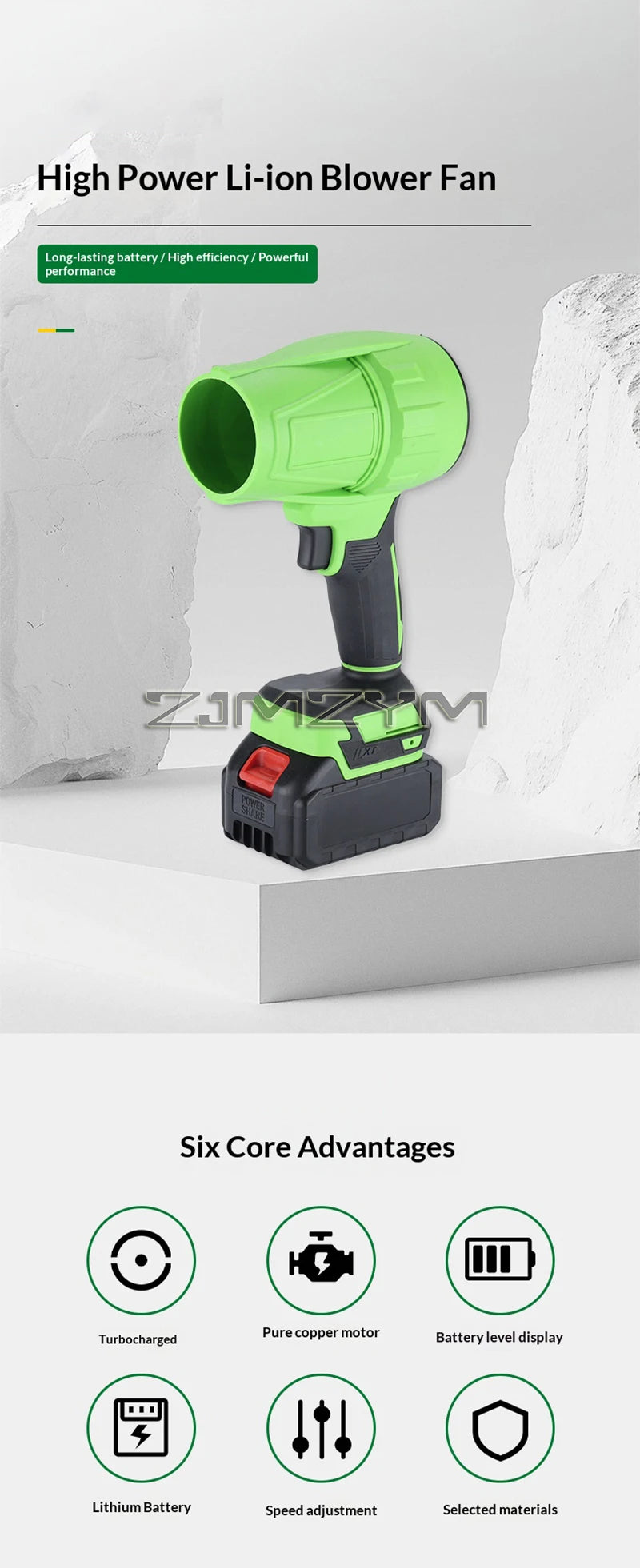 Cordless Handheld Turbo Blower for Dust & Snow