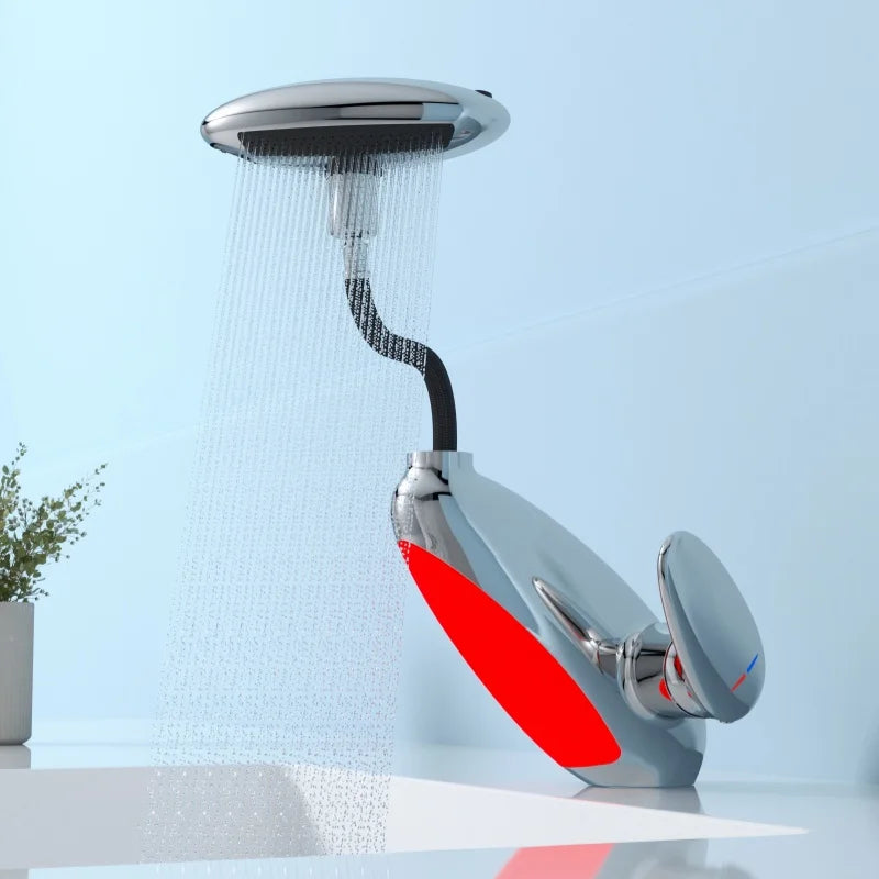 LED Temperature-Sensitive Bathroom Faucet (4 Modes)
