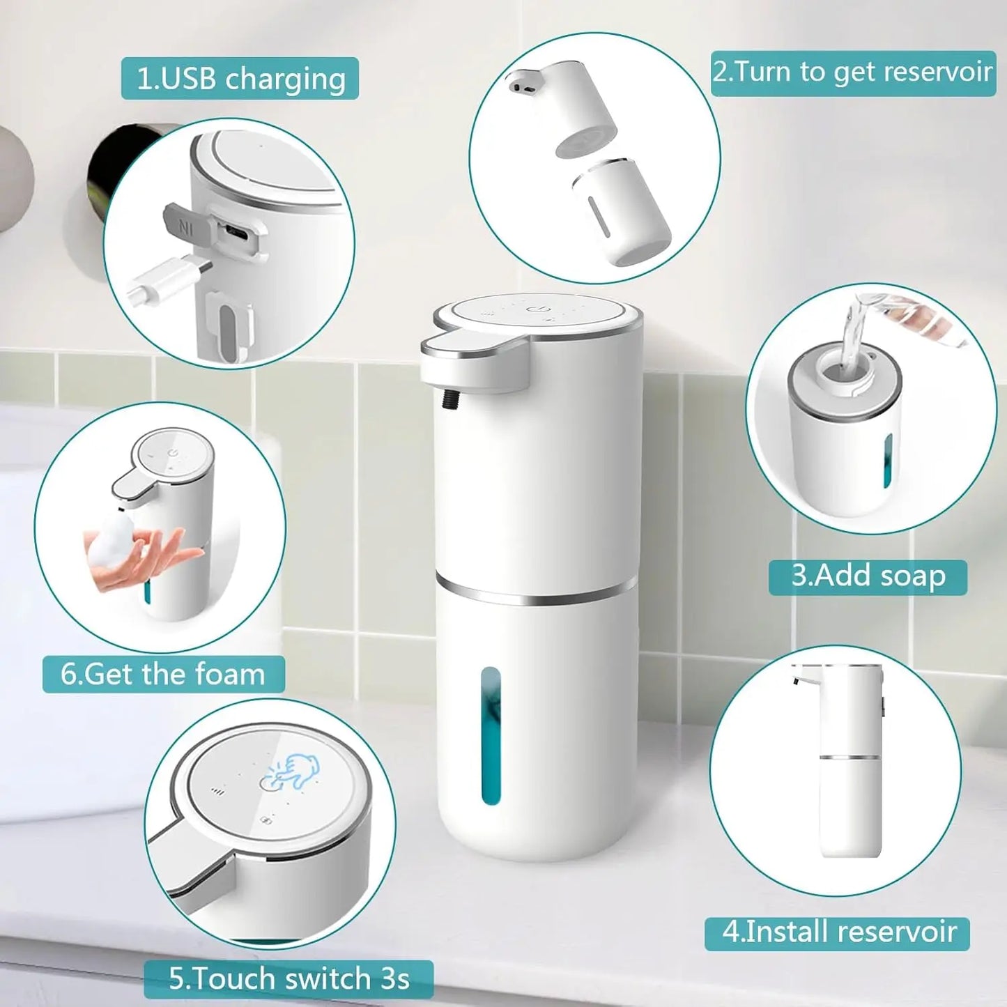 Automatic Wall-Mounted Foam Soap Dispenser (400ml)