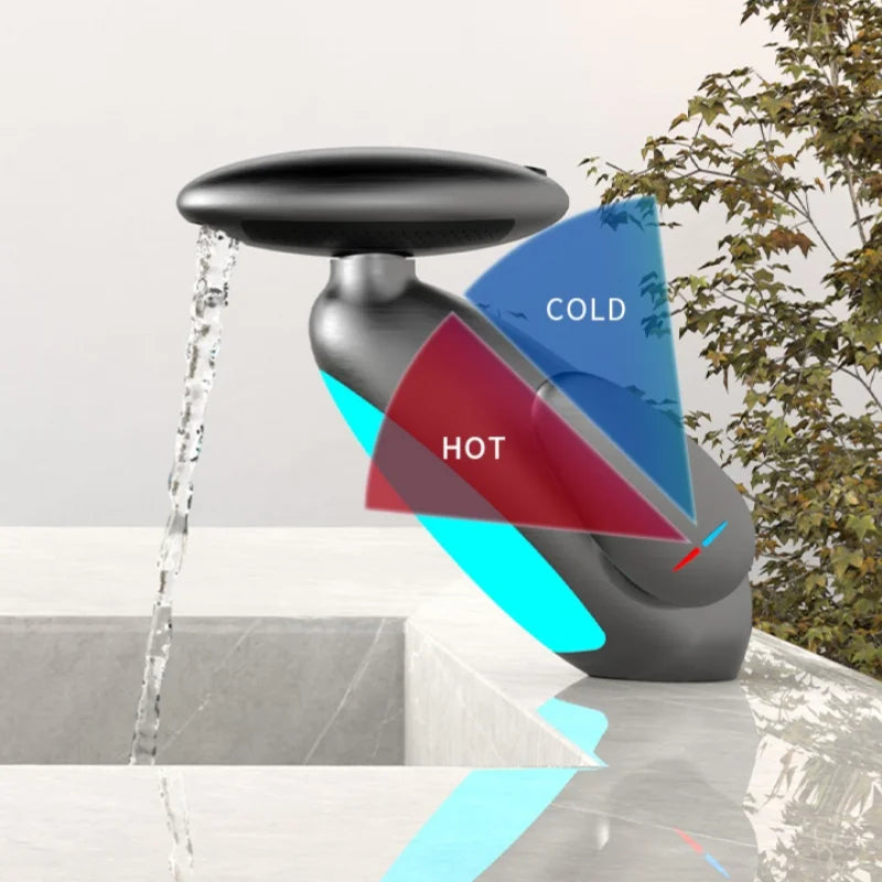 LED Temperature-Sensitive Bathroom Faucet (4 Modes)