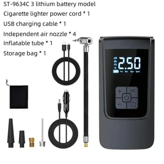 Mini Tire Inflator with Pressure Gauge
