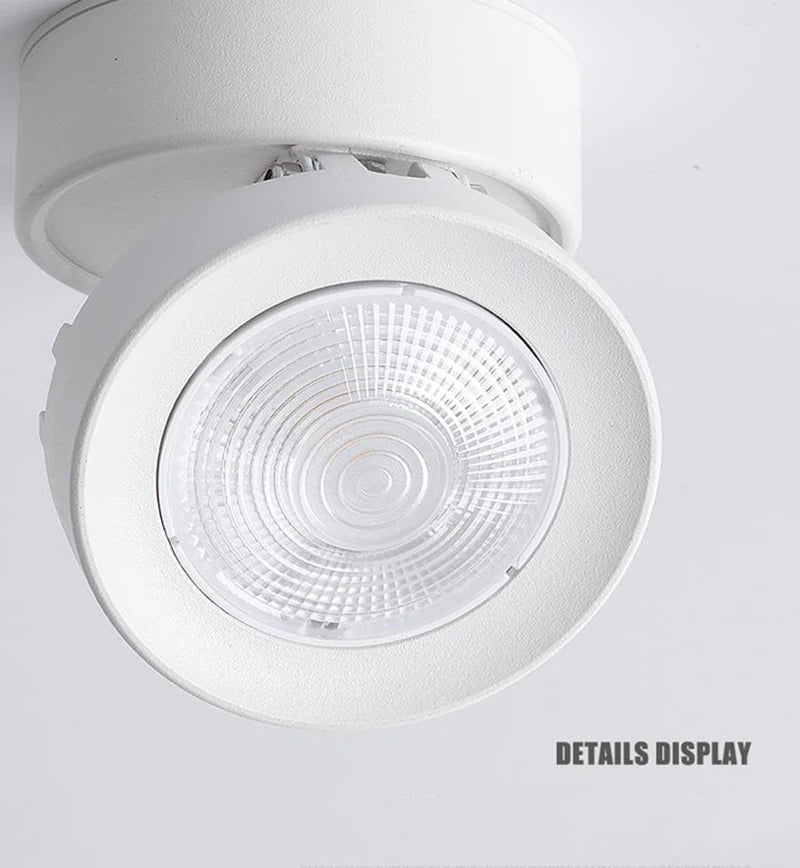 360° Foldable LED Spotlight – Dimmable Ceiling Light