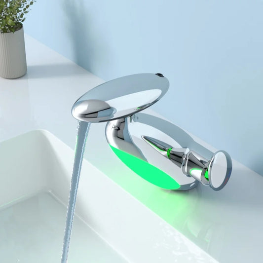 LED Temperature-Sensitive Bathroom Faucet (4 Modes)