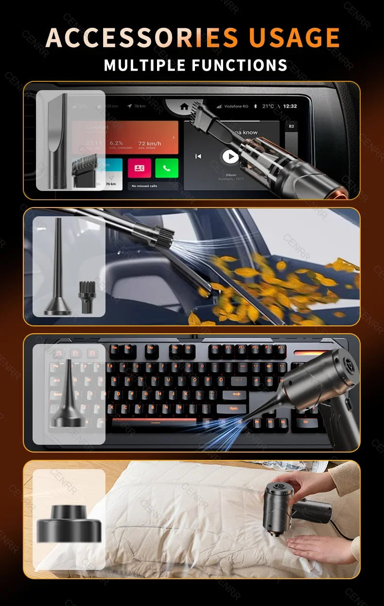 High-Power Handheld Car Vacuum