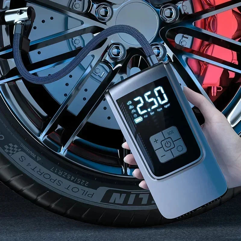 Mini Tire Inflator with Pressure Gauge