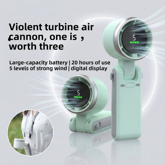 High-Speed Portable Neck Fan with Turbo Cooling